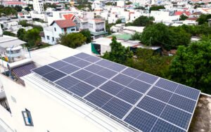 solar panel on rooftop