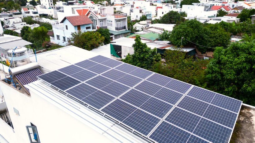 solar panel on rooftop
